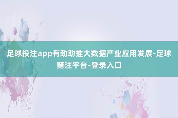 足球投注app有劲助推大数据产业应用发展-足球赌注平台-登录入口