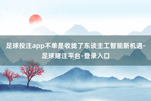 足球投注app不单是收拢了东谈主工智能新机遇-足球赌注平台-登录入口