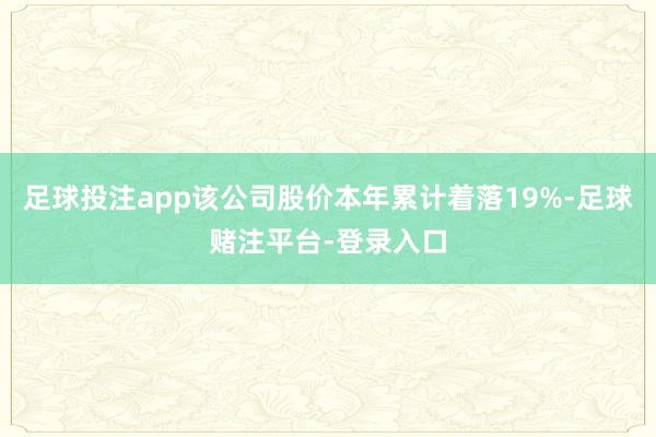 足球投注app该公司股价本年累计着落19%-足球赌注平台-登录入口