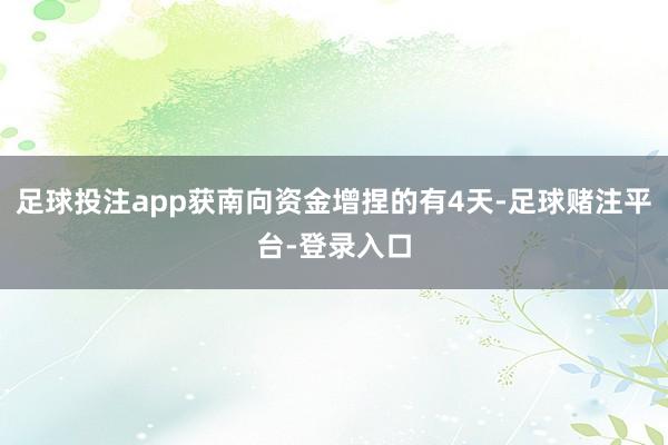 足球投注app获南向资金增捏的有4天-足球赌注平台-登录入口