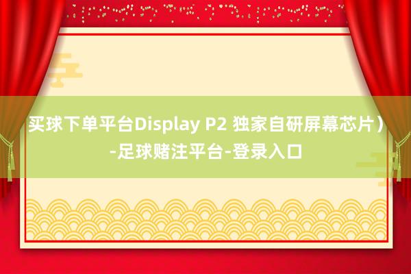 买球下单平台Display P2 独家自研屏幕芯片）-足球赌注平台-登录入口