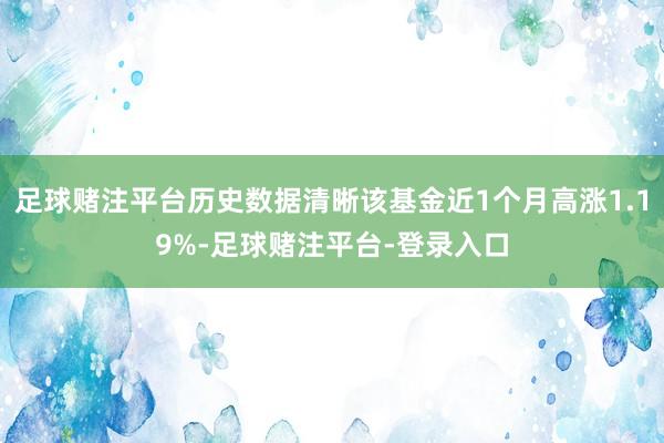 足球赌注平台历史数据清晰该基金近1个月高涨1.19%-足球赌注平台-登录入口