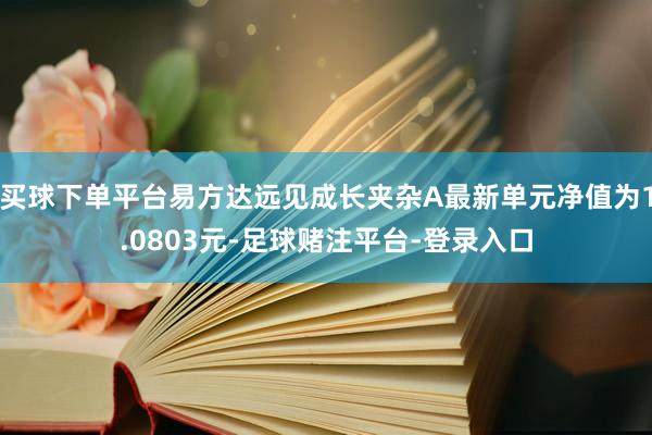 买球下单平台易方达远见成长夹杂A最新单元净值为1.0803元-足球赌注平台-登录入口