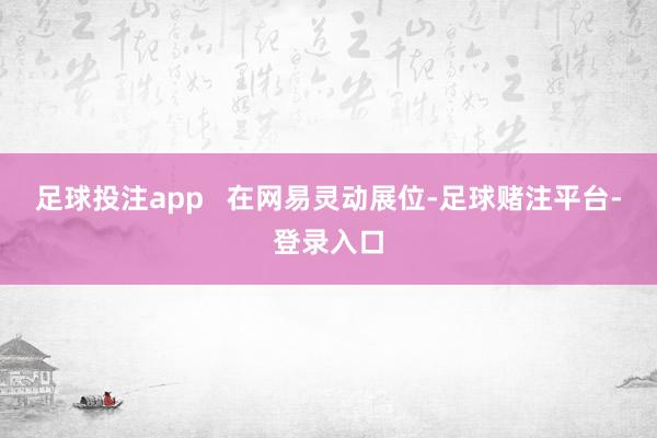 足球投注app   在网易灵动展位-足球赌注平台-登录入口