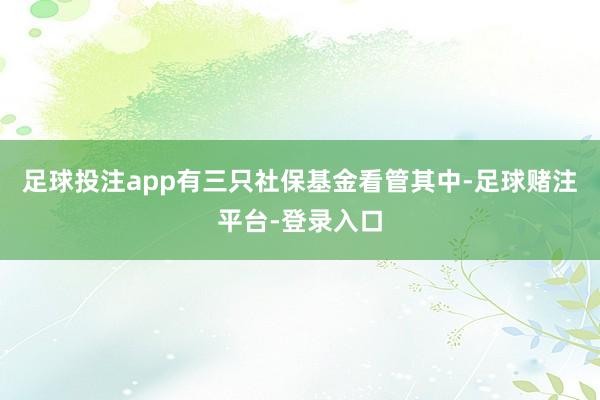 足球投注app有三只社保基金看管其中-足球赌注平台-登录入口
