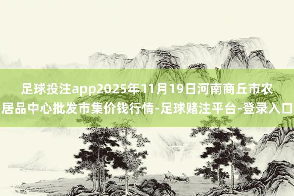 足球投注app2025年11月19日河南商丘市农居品中心批发市集价钱行情-足球赌注平台-登录入口