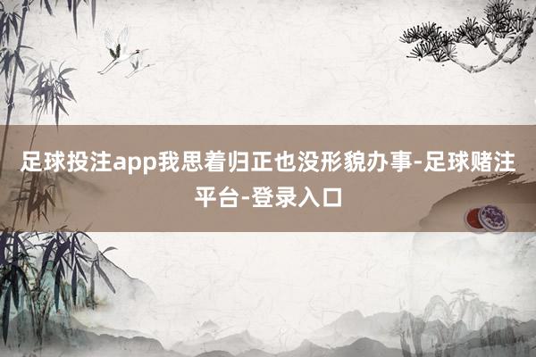 足球投注app我思着归正也没形貌办事-足球赌注平台-登录入口
