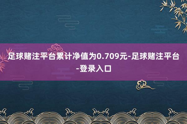 足球赌注平台累计净值为0.709元-足球赌注平台-登录入口